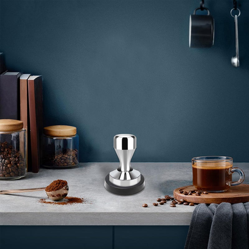 OlBuWa Coffee Tamper 49mm - Espresso Coffee Press with Silicone Tamper Mat for Home & CafÃ© - Image 5